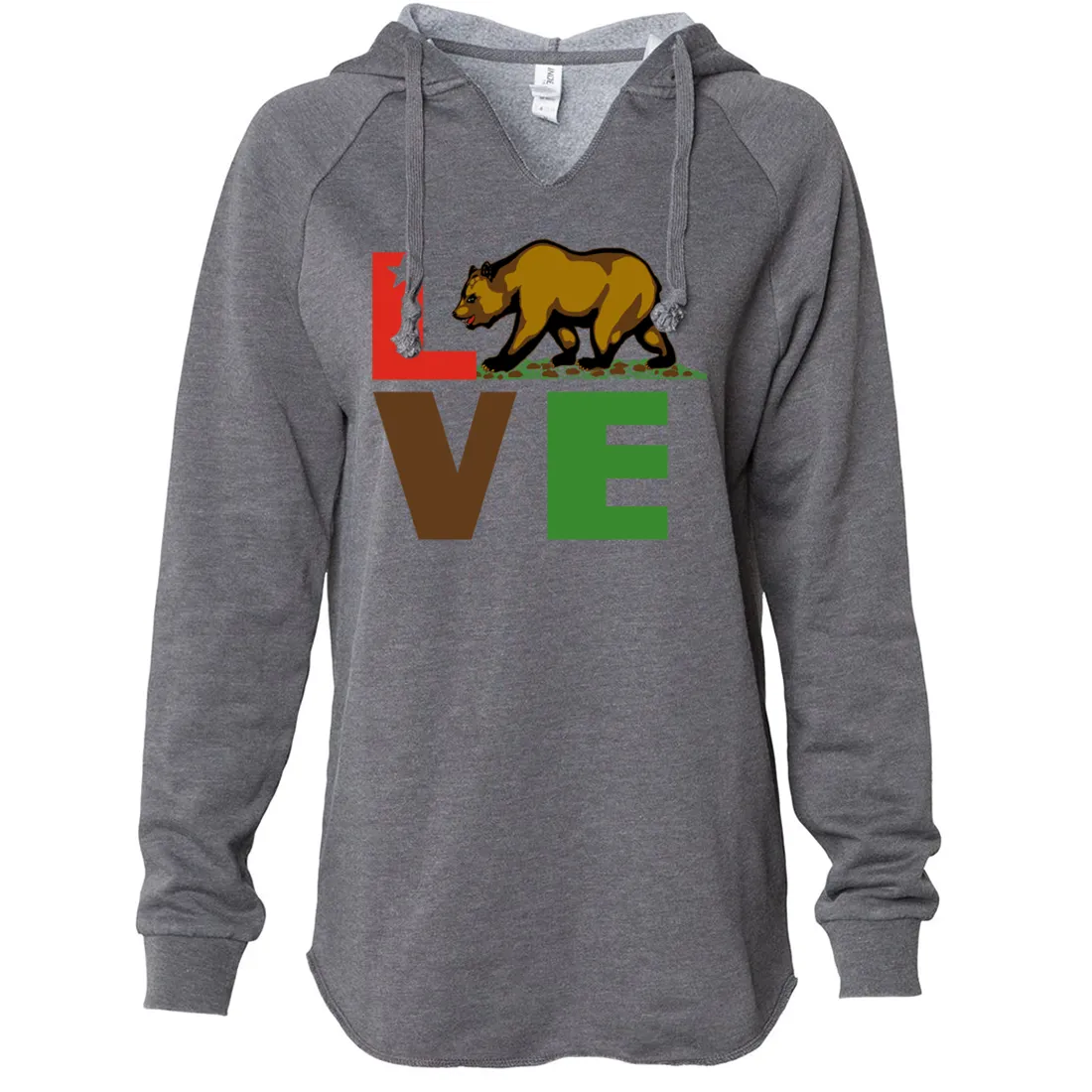 California Republic Love Bear Women's Soft Hooded Pullover