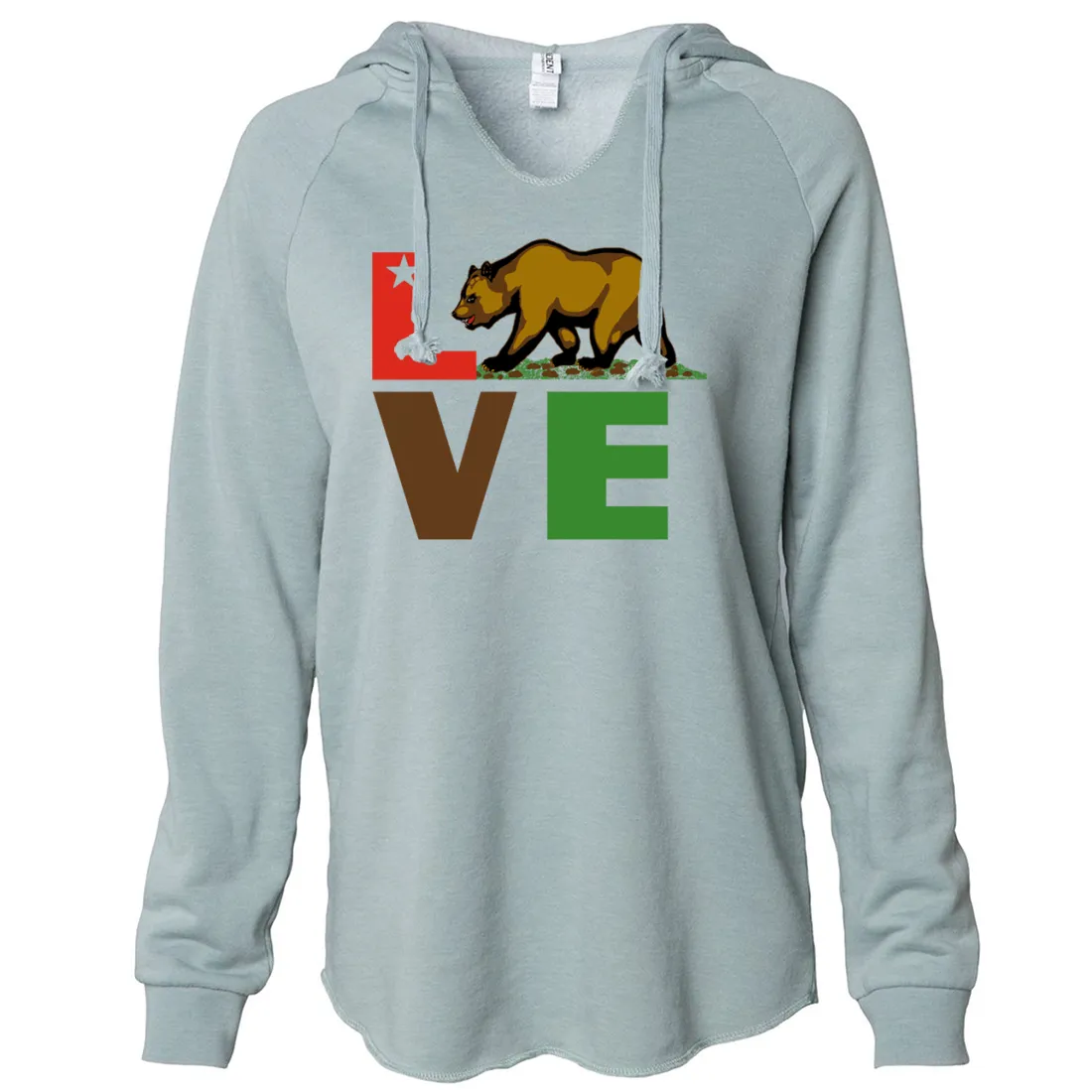 California Republic Love Bear Women's Soft Hooded Pullover