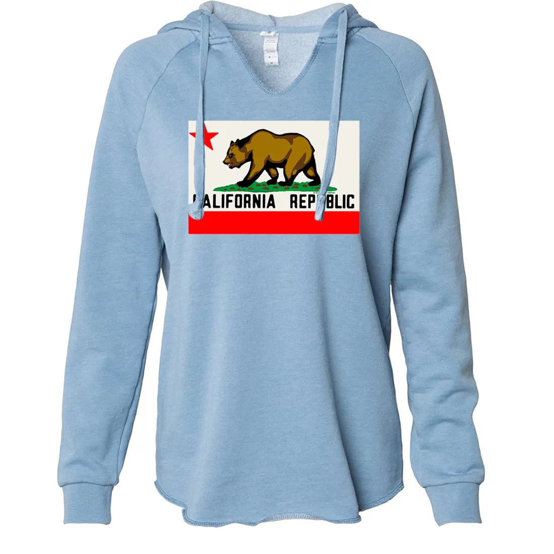 California Republic Original Bear Flag Women's Soft Hooded Pullover