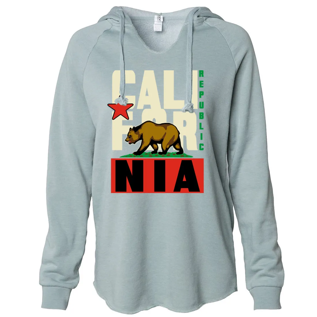 California Republic Original Retro Bold Women's Soft Hooded Pullover