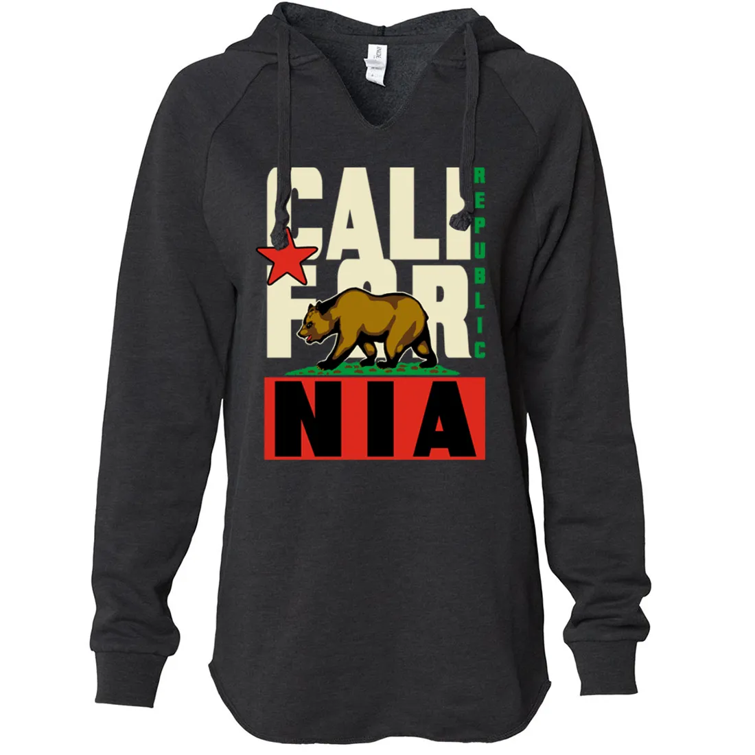 California Republic Original Retro Bold Women's Soft Hooded Pullover