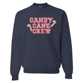 'Candy Cane Crew' Letter Patch Crewneck Sweatshirt