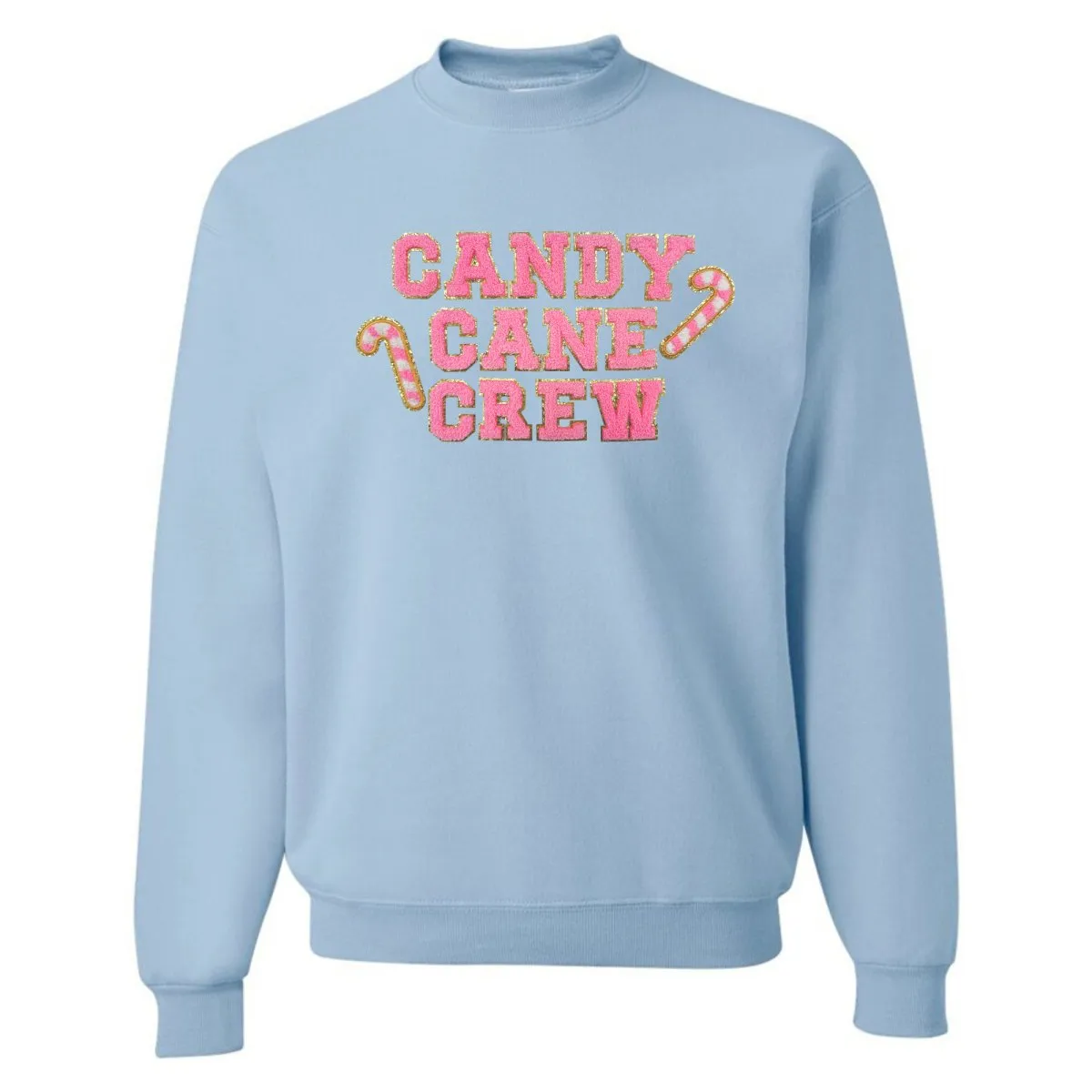 'Candy Cane Crew' Letter Patch Crewneck Sweatshirt