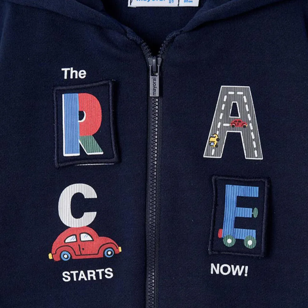 Car Zip Up Sweatshirt Hoodie | Mayoral