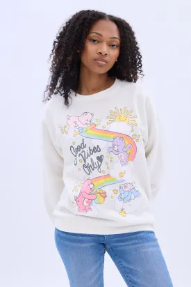 Care Bears Vibes Graphic Crew Neck Sweatshirt