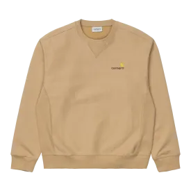 Carhartt American Script Sweat Dusty Hamilton Brown