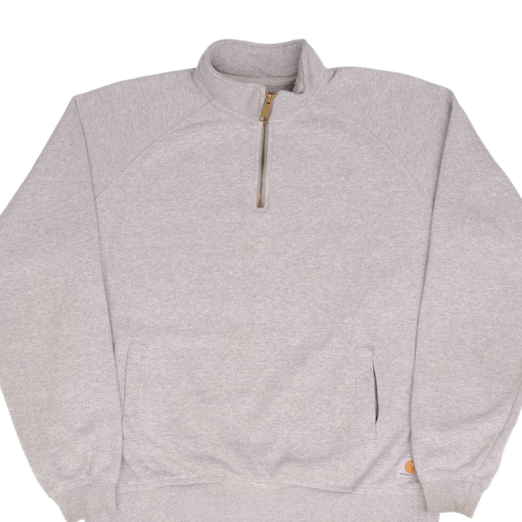 CARHARTT QUARTER ZIP GREY SWEATSHIRT SIZE LARGE