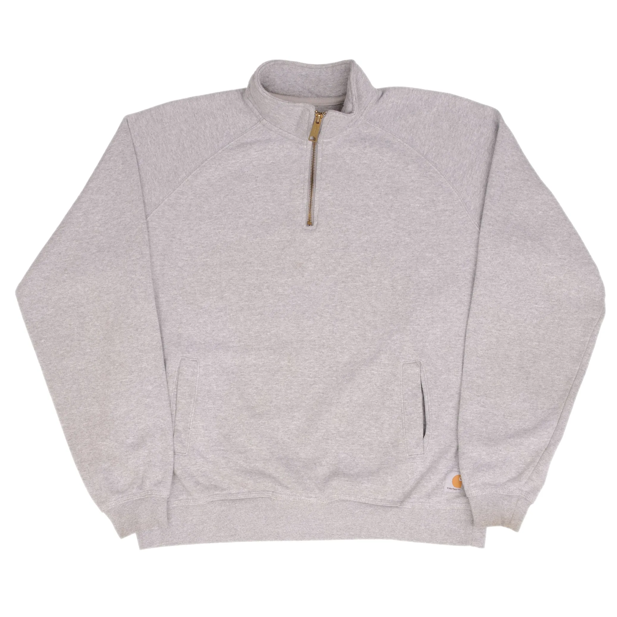 CARHARTT QUARTER ZIP GREY SWEATSHIRT SIZE LARGE