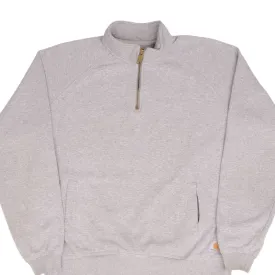 CARHARTT QUARTER ZIP GREY SWEATSHIRT SIZE LARGE