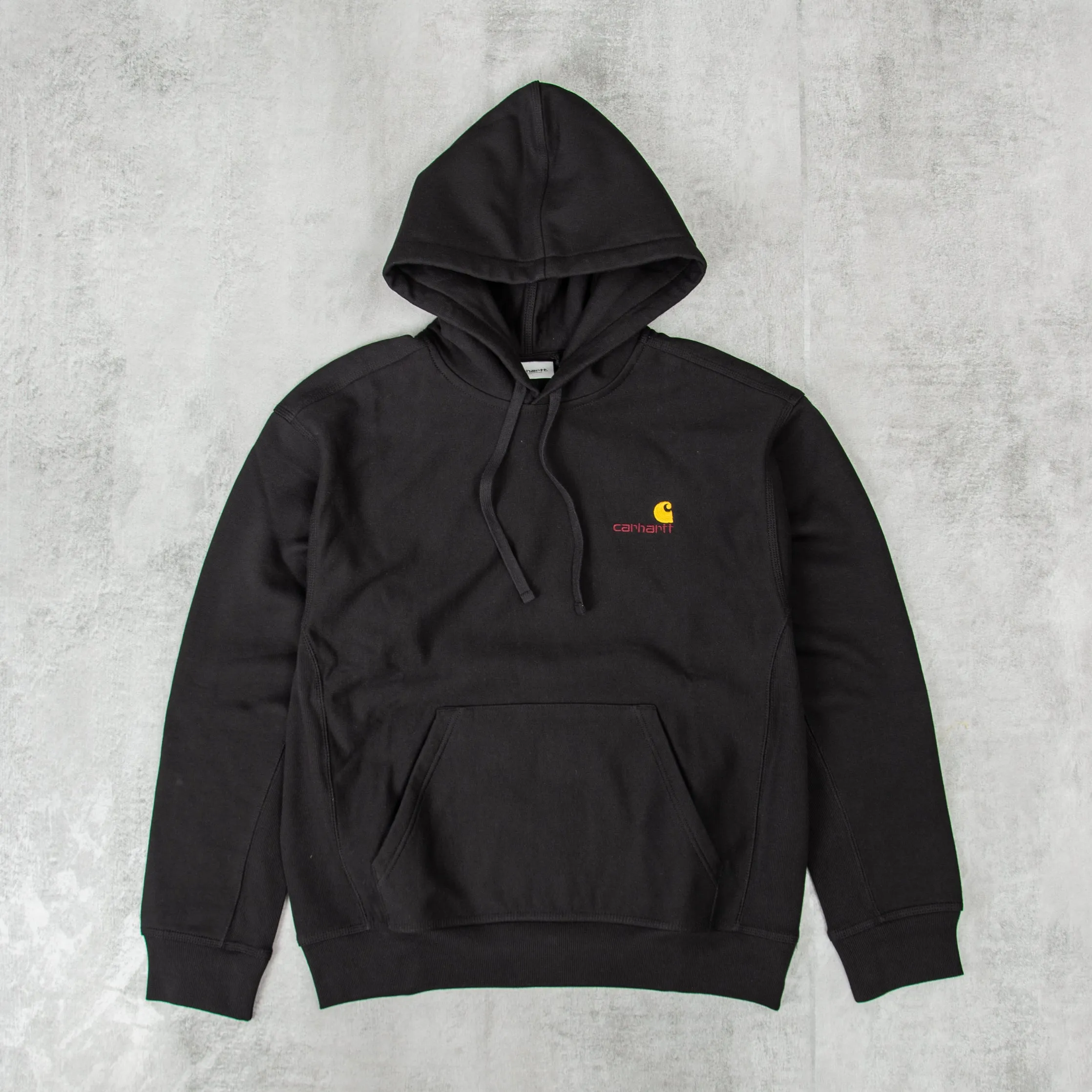 Carhartt WIP American Script Hooded Sweat - Black