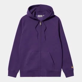 Carhartt WIP - Chase Zip Hooded Sweatshirt - Tyrian / Gold