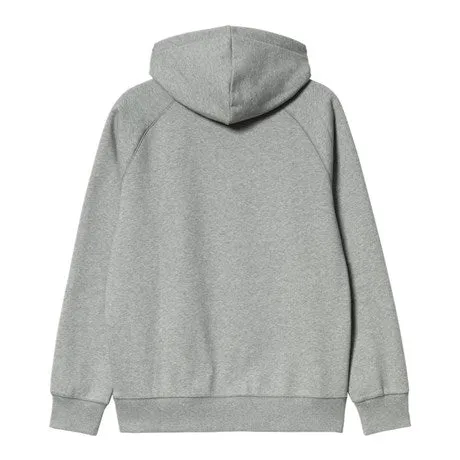 Carhartt WIP Hooded Chase Sweatshirt - Grey Heather/Gold