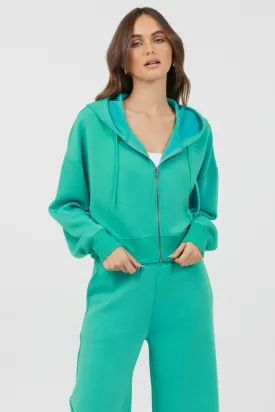 Caribbean Turquoise Cloud Fleece Zip Up