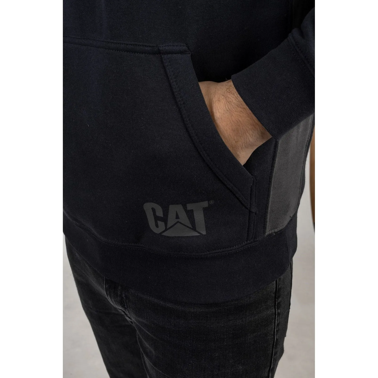 CAT Caterpillar Logo Panel Hoodie