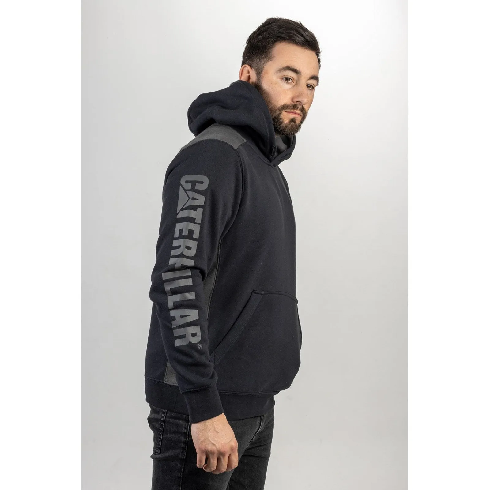 CAT Caterpillar Logo Panel Hoodie