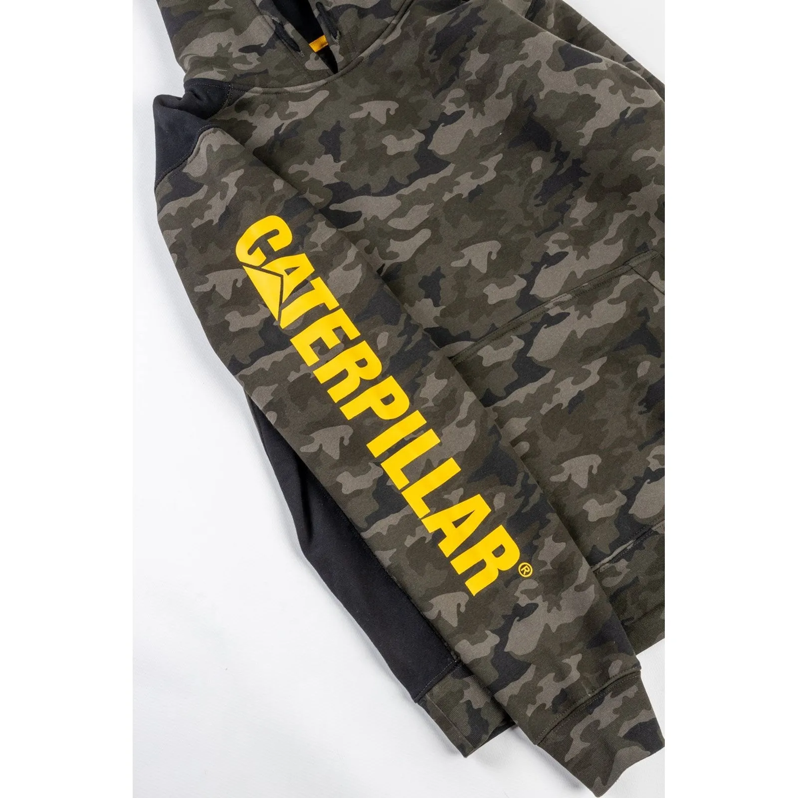 CAT Caterpillar Logo Panel Hoodie