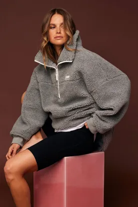 Celeste Cloud Sherpa Pull Over Sweatshirt