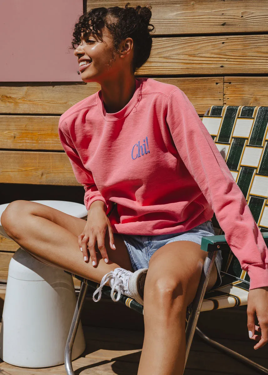 Chicago Forever! Garment-Dyed Sweatshirt - Watermelon