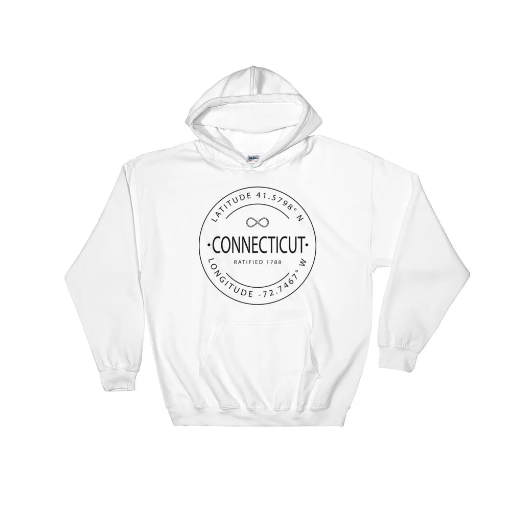 Connecticut - Hooded Sweatshirt - Latitude & Longitude