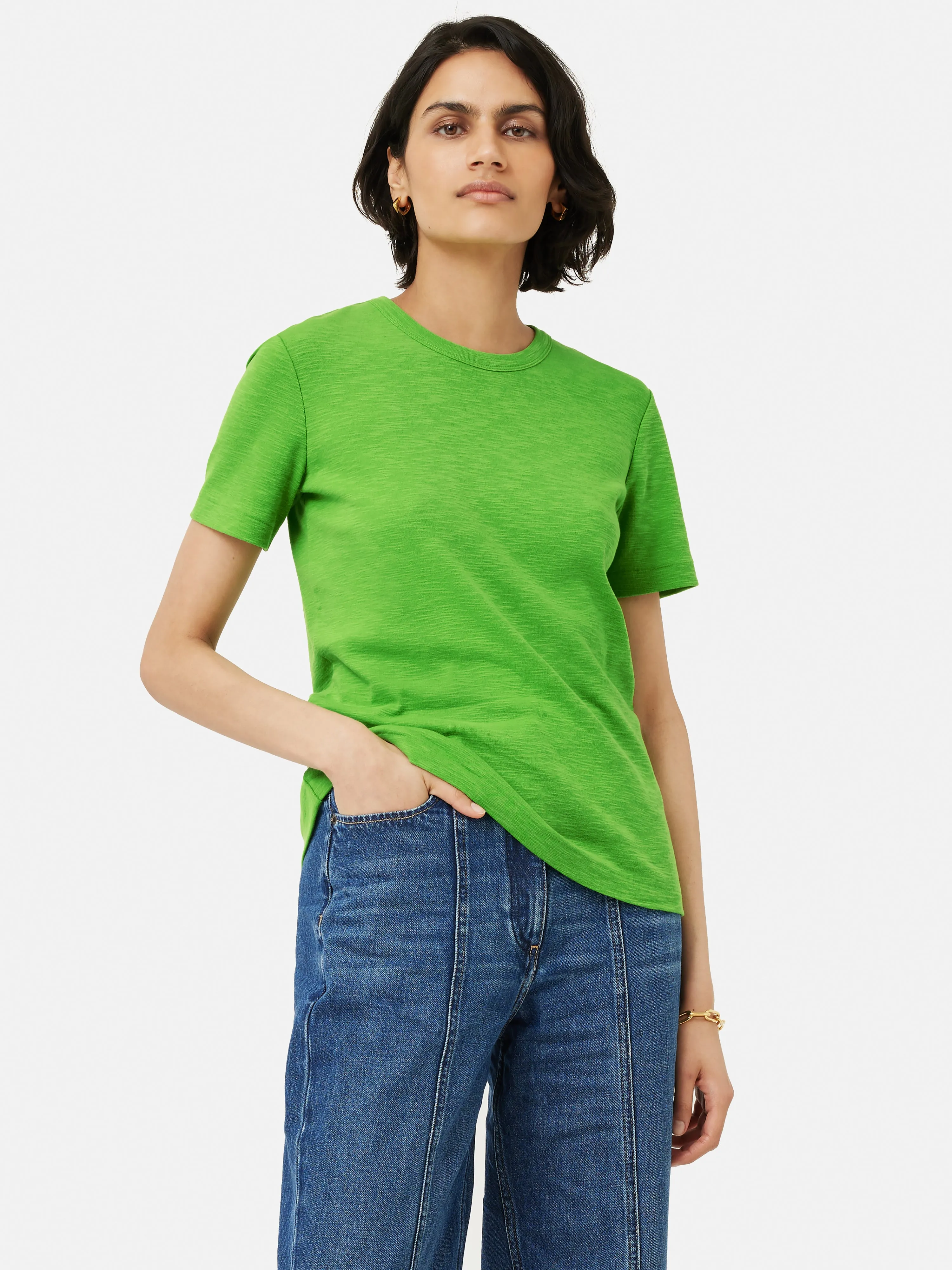 Cotton Luxe Short Sleeve Tee | Green