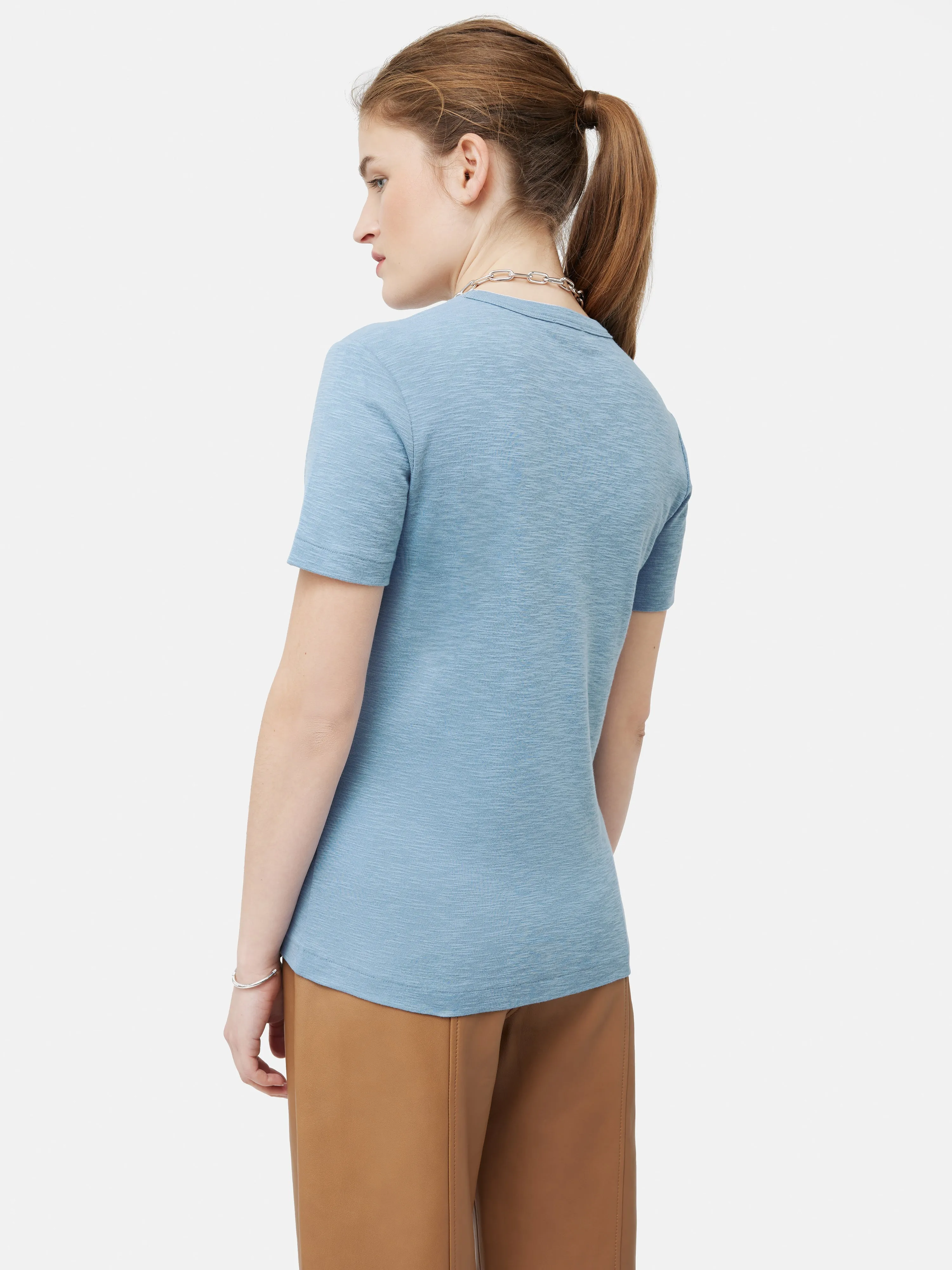 Cotton Luxe Short Sleeve Tee | Suit Blue