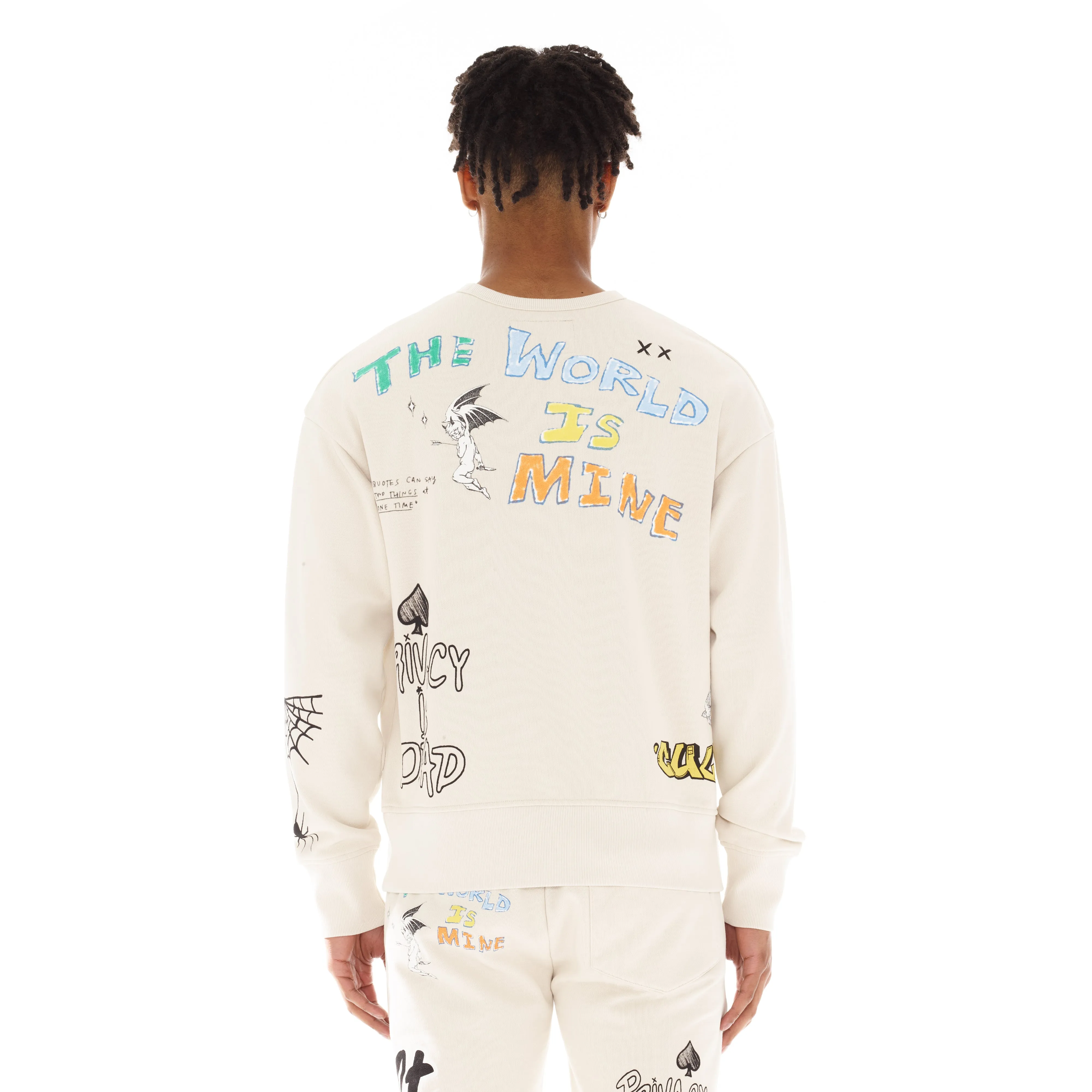 CREW NECK FLEECE IN GRAFFITI