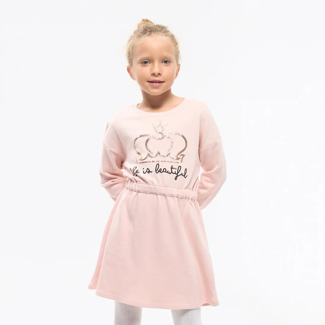 Crew Neck Sweatshirt Dress