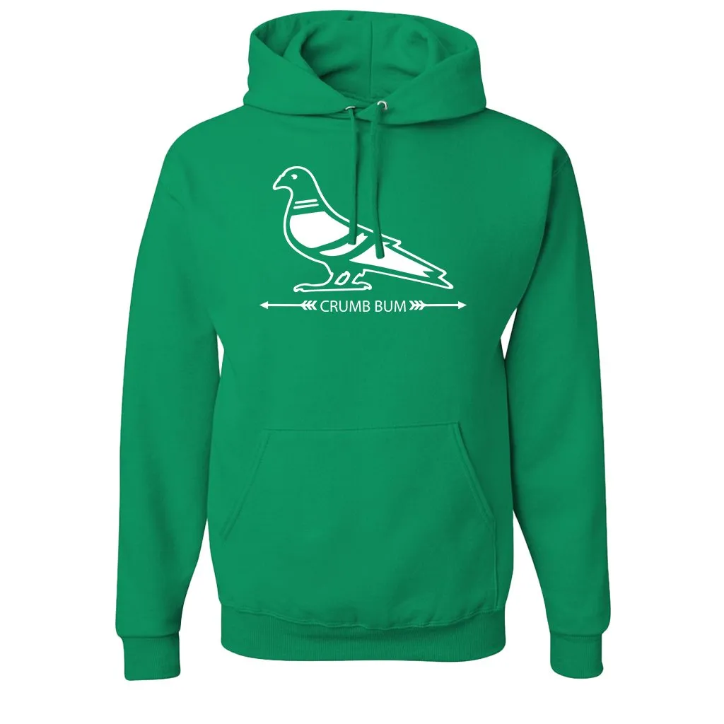 Crumb Bum Pigeon Pullover Hoodie | Crumb Bum Pigeon Kelly Green Pull Over Hoodie