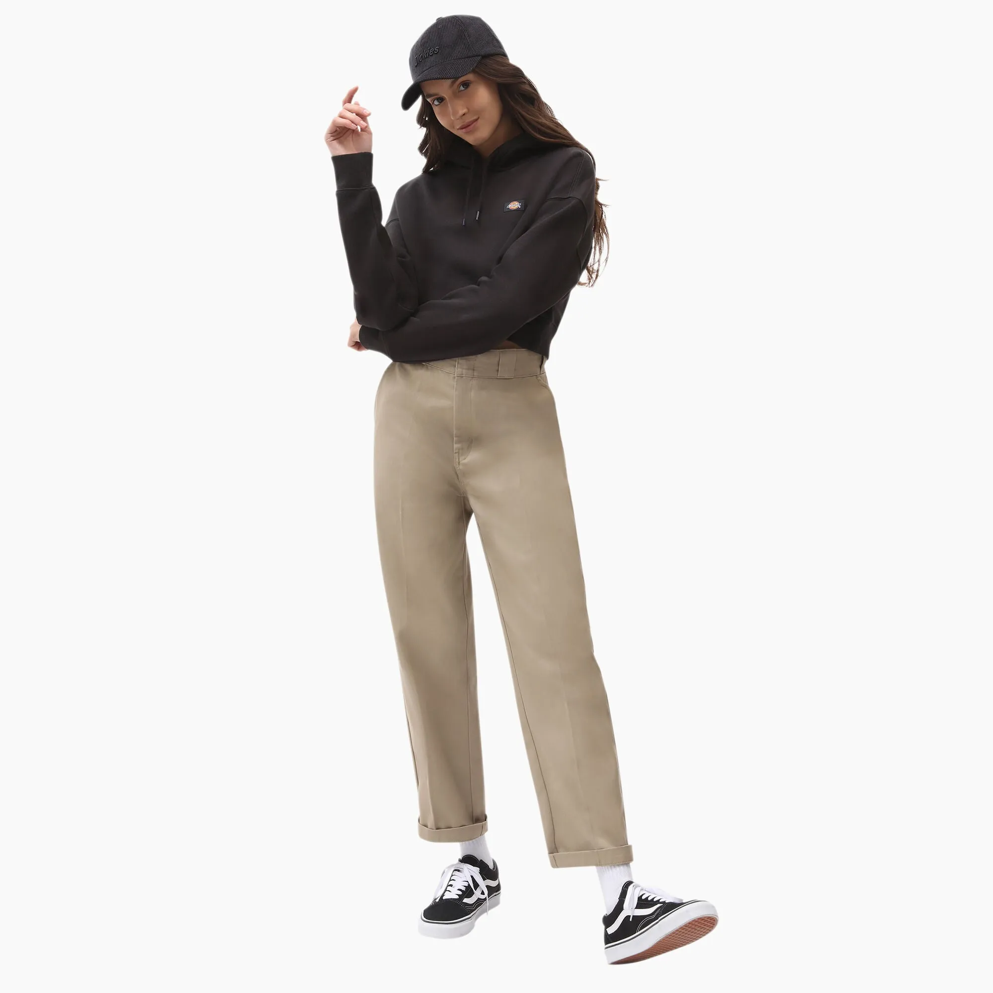 DICKIES - Women's Oakport Cropped Hoodie - Black