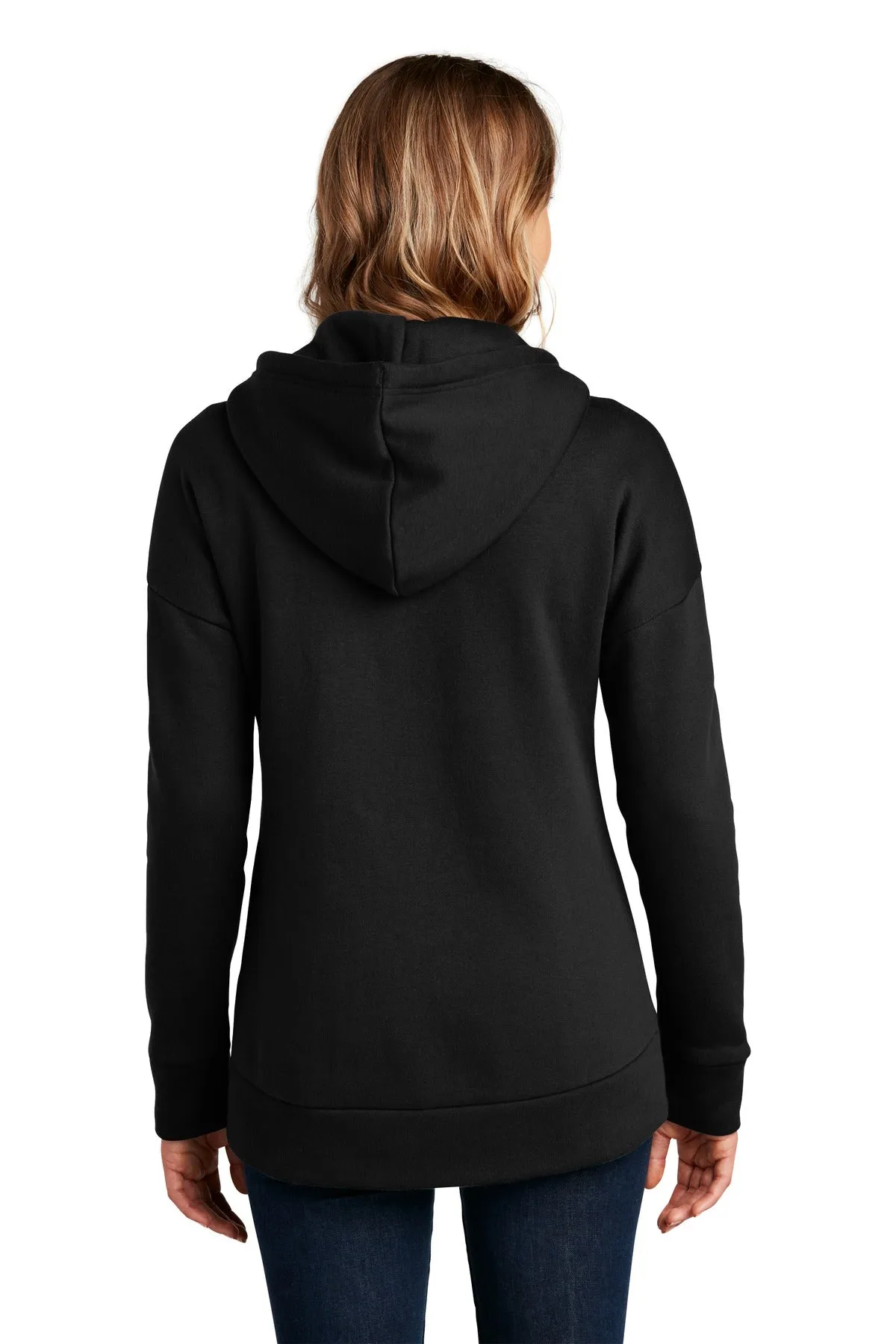 District Women's Perfect Weight Fleece Drop Shoulder Full-Zip Hoodie DT1104