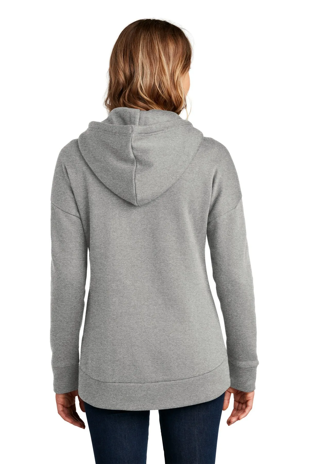 District Women's Perfect Weight Fleece Drop Shoulder Full-Zip Hoodie DT1104