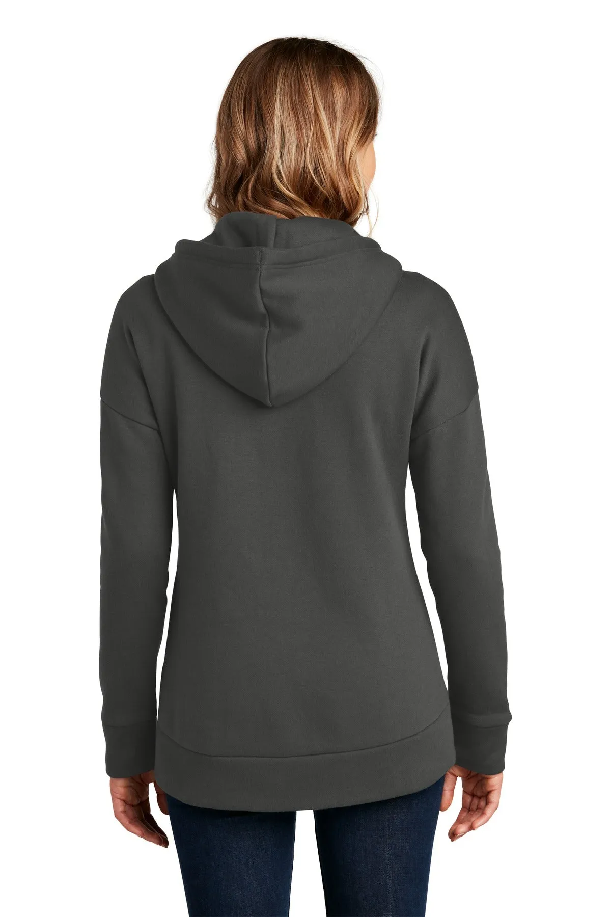 District Women's Perfect Weight Fleece Drop Shoulder Full-Zip Hoodie DT1104