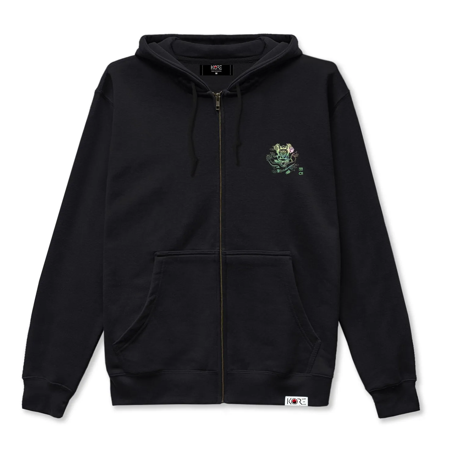 DRAGON OF PEARL ZIP UP HOODIE (BLACK)