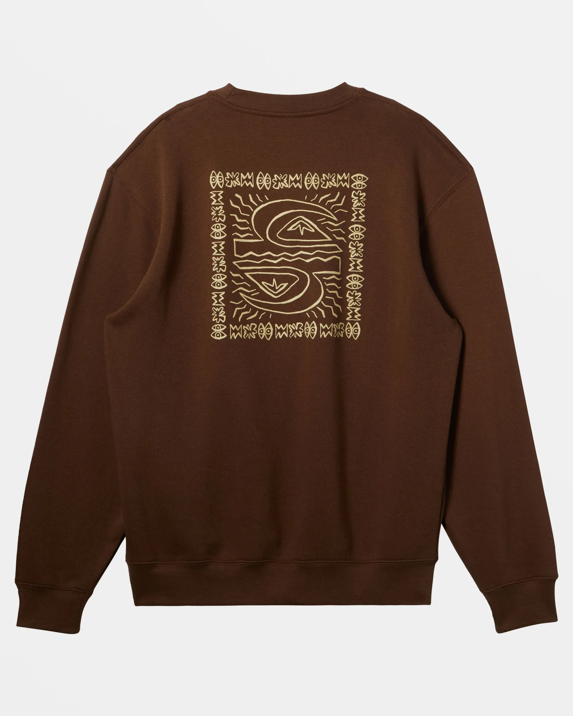 E Peace Out Crew Neck Sweatshirt - Chestnut