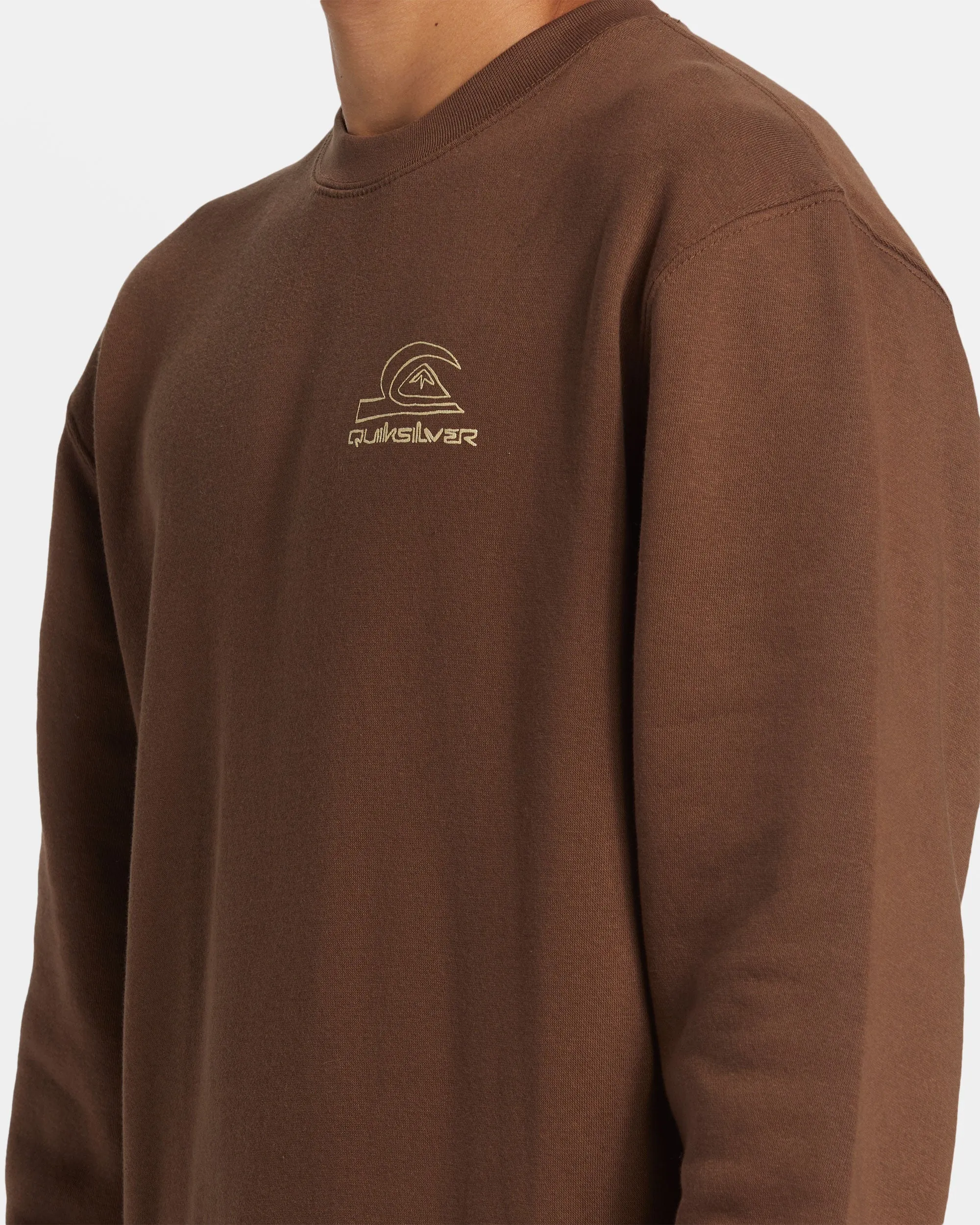 E Peace Out Crew Neck Sweatshirt - Chestnut