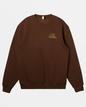 E Peace Out Crew Neck Sweatshirt - Chestnut