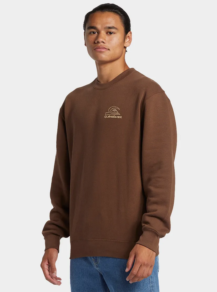 E Peace Out Crew Neck Sweatshirt - Chestnut