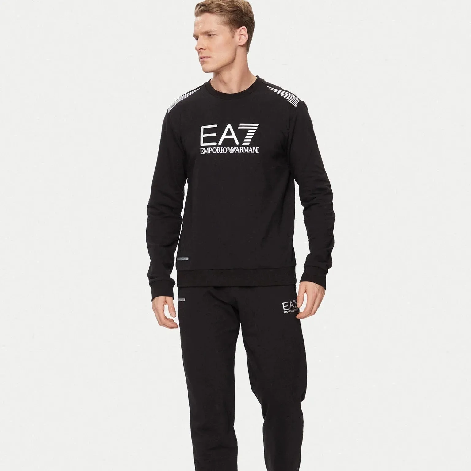 EA7 7 Lines Crew-Neck Sweatshirt