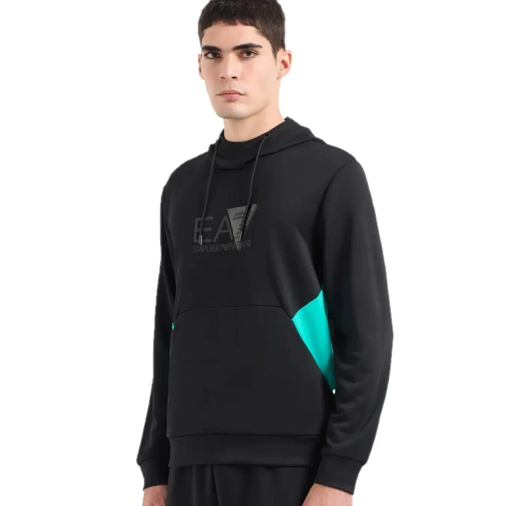 EA7 Technical-Fabric Hooded Sweatshirt