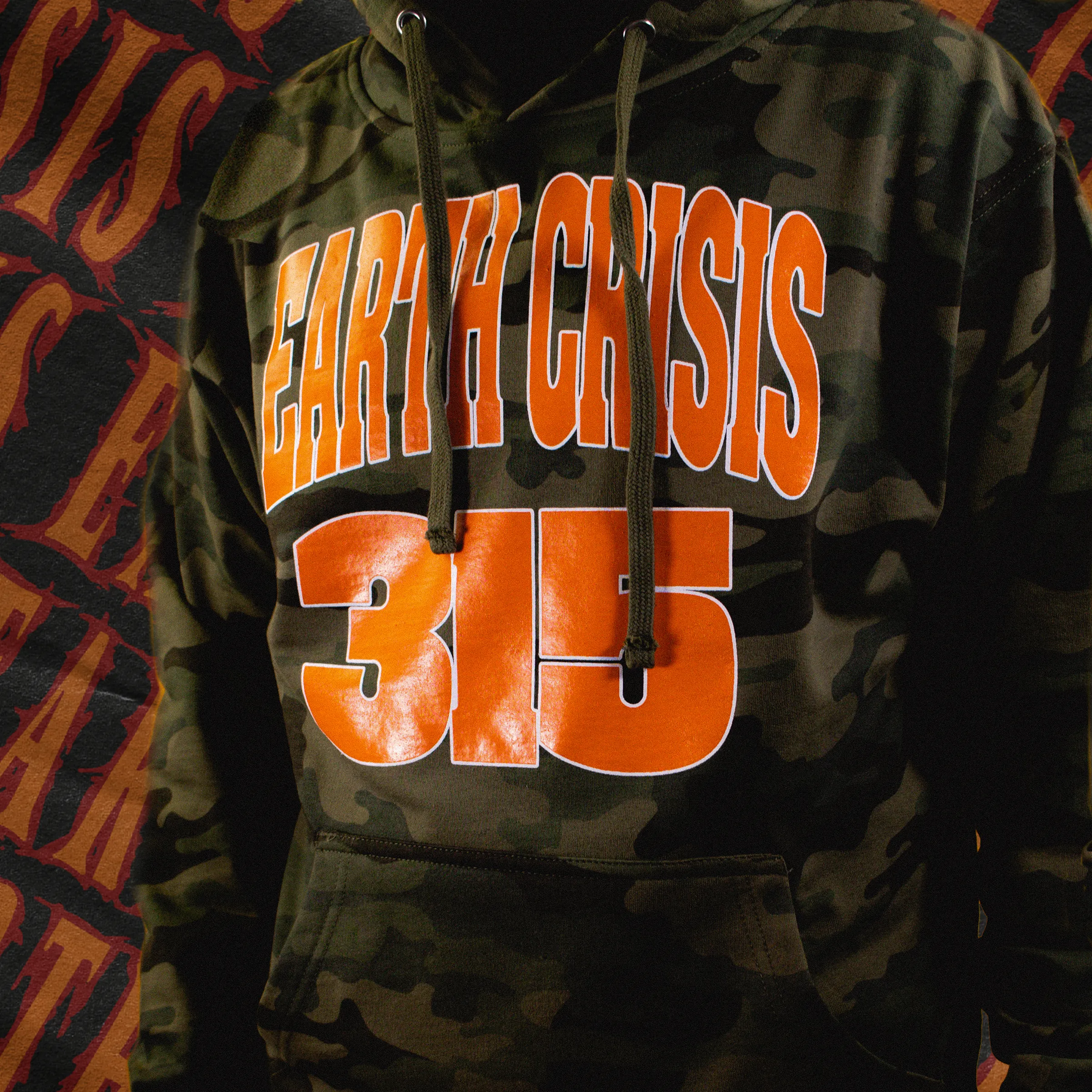 EARTH CRISIS "FIRESTORM" CAMO PULLOVER HOOD