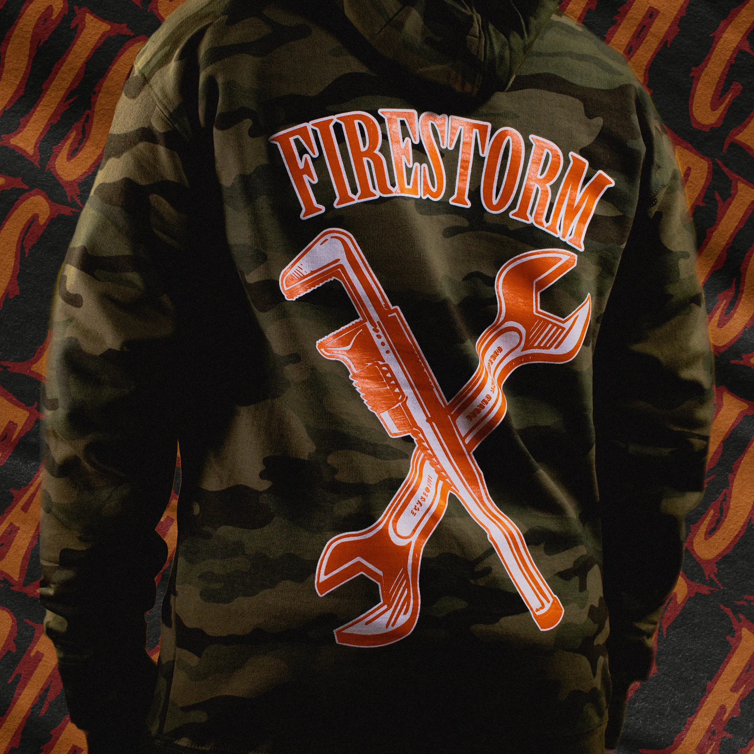 EARTH CRISIS "FIRESTORM" CAMO PULLOVER HOOD