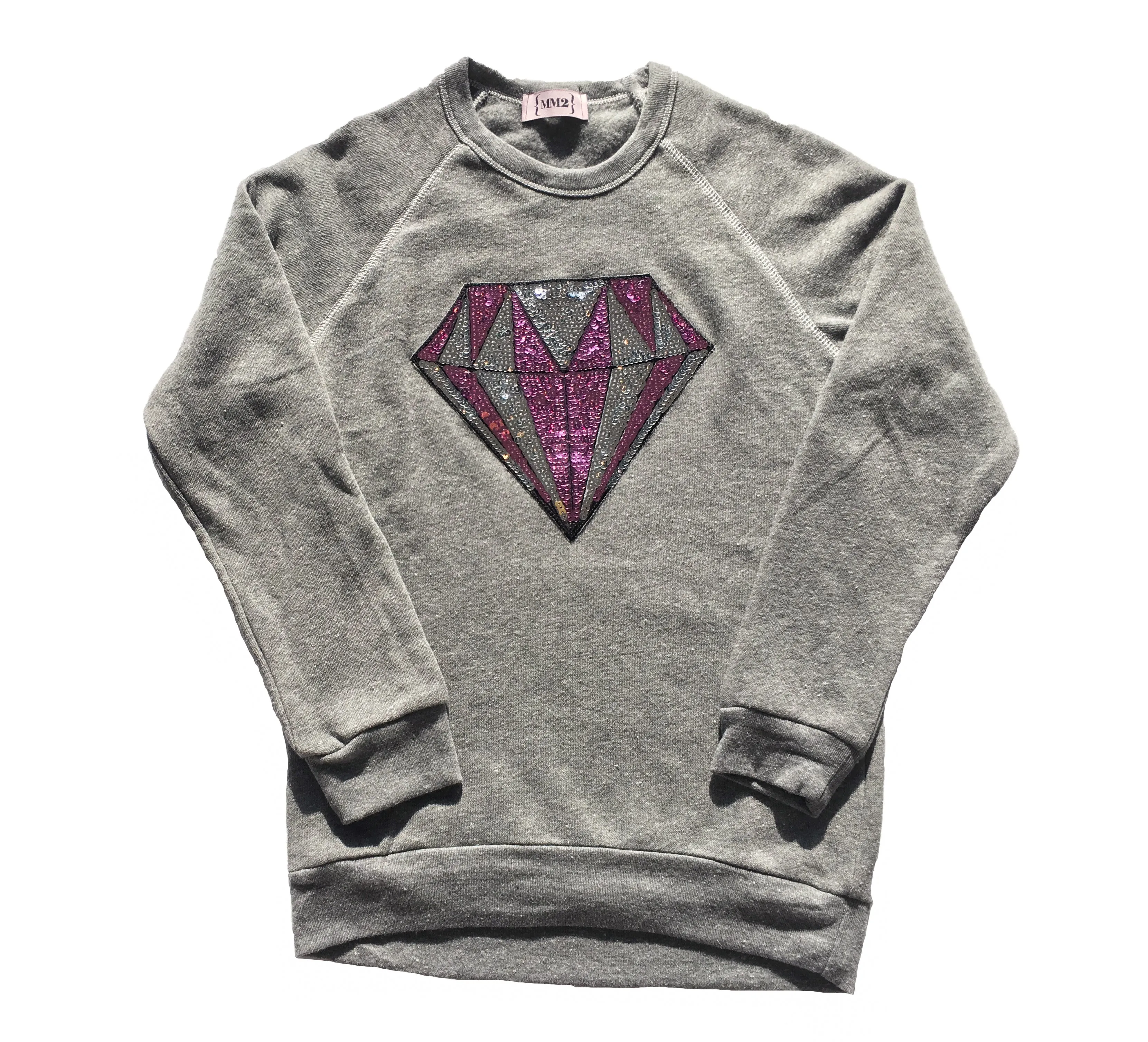 Ecofleece Diamond Sequins Patch Sweatshirt