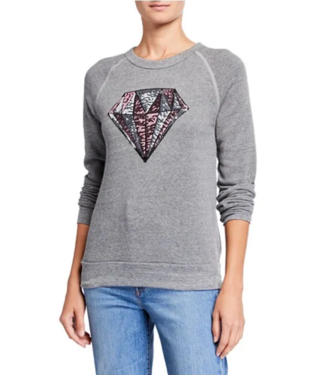 Ecofleece Diamond Sequins Patch Sweatshirt