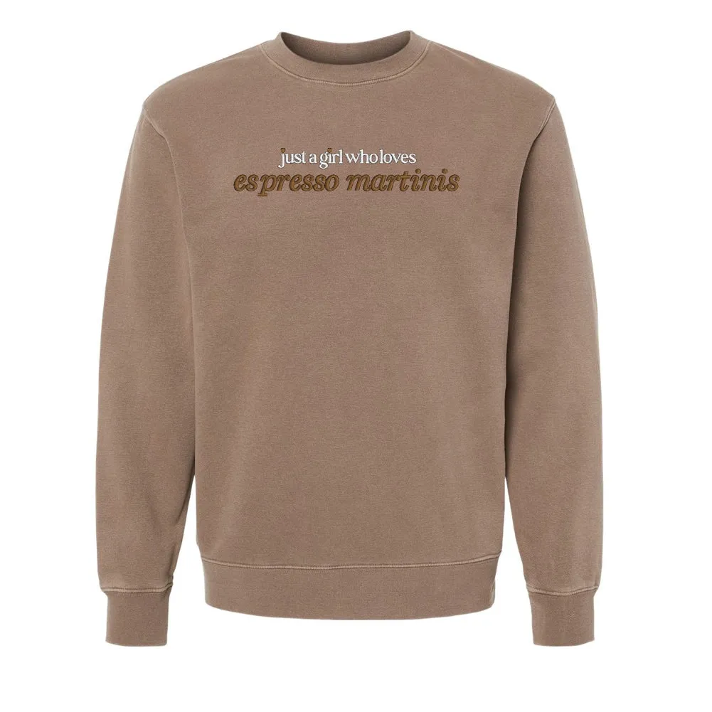 Cozy Crew with Embroidered Design for Espresso Martini Enthusiasts