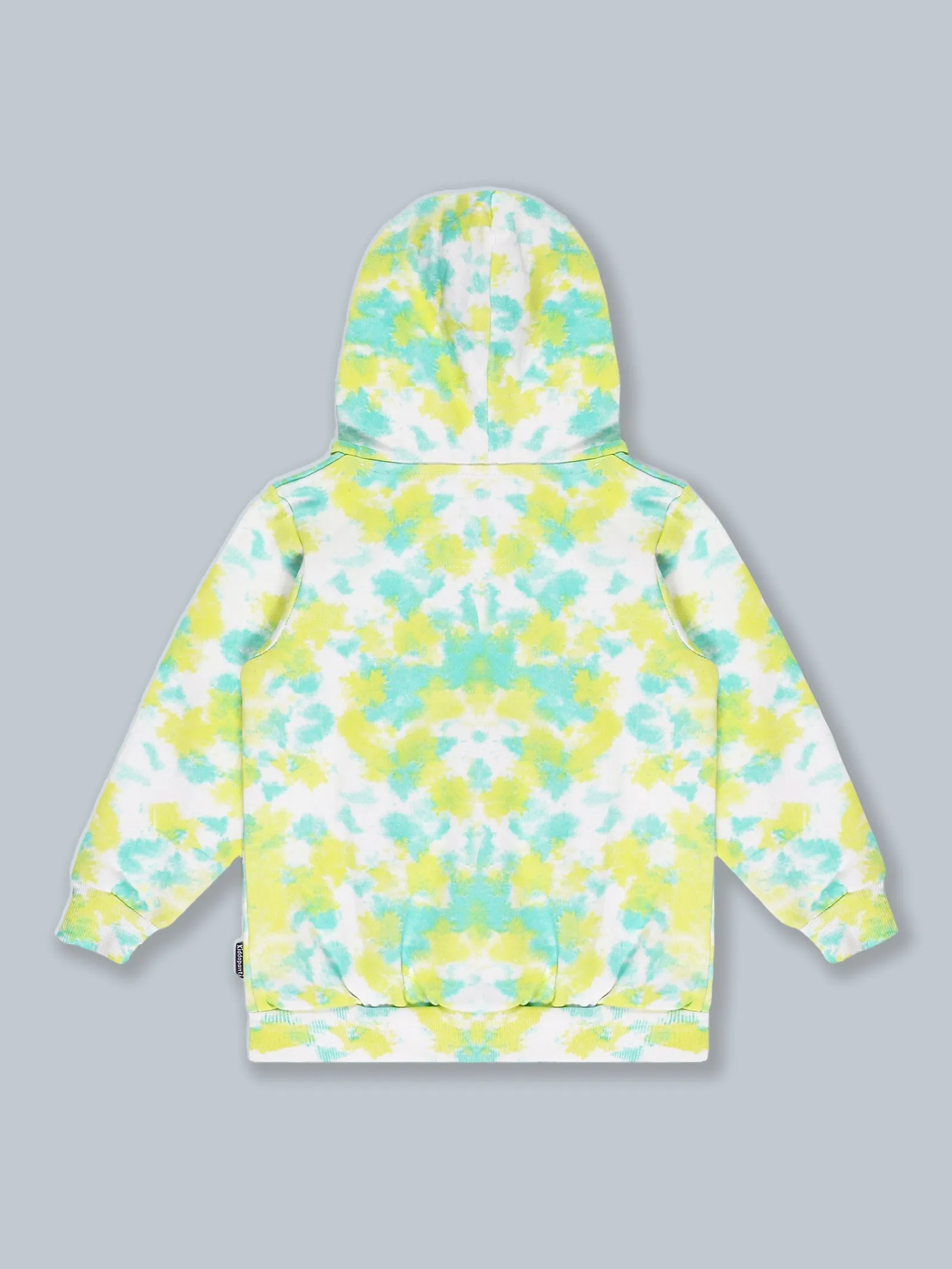 Fleece Tie & Dye Print Hooded Sweatshirt & Track Pant Set