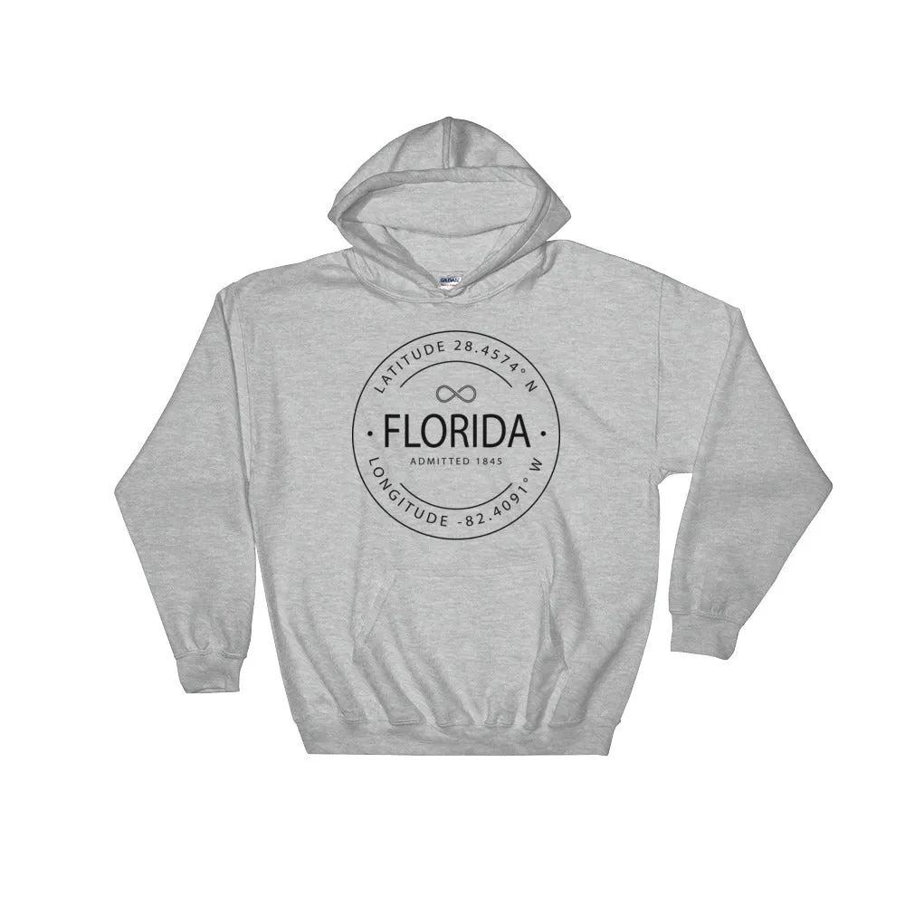 Florida - Hooded Sweatshirt - Latitude & Longitude