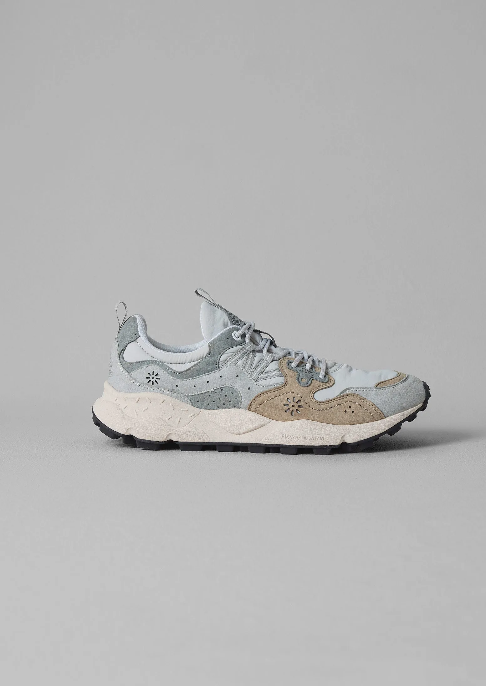 Flower Mountain Yamano Kaiso Panelled Sneakers | Light Grey