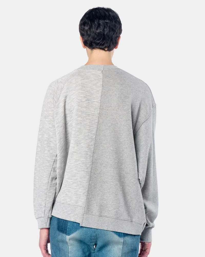 French Terry Drop Raglan Sweatshirt in Grey