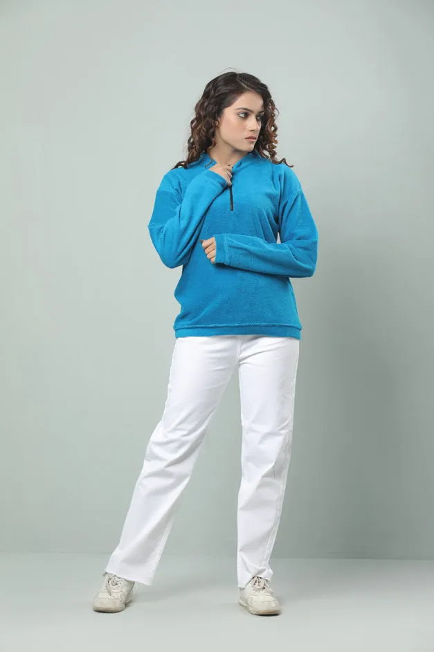 FRONT ZIP TOWEL SWEATSHIRT