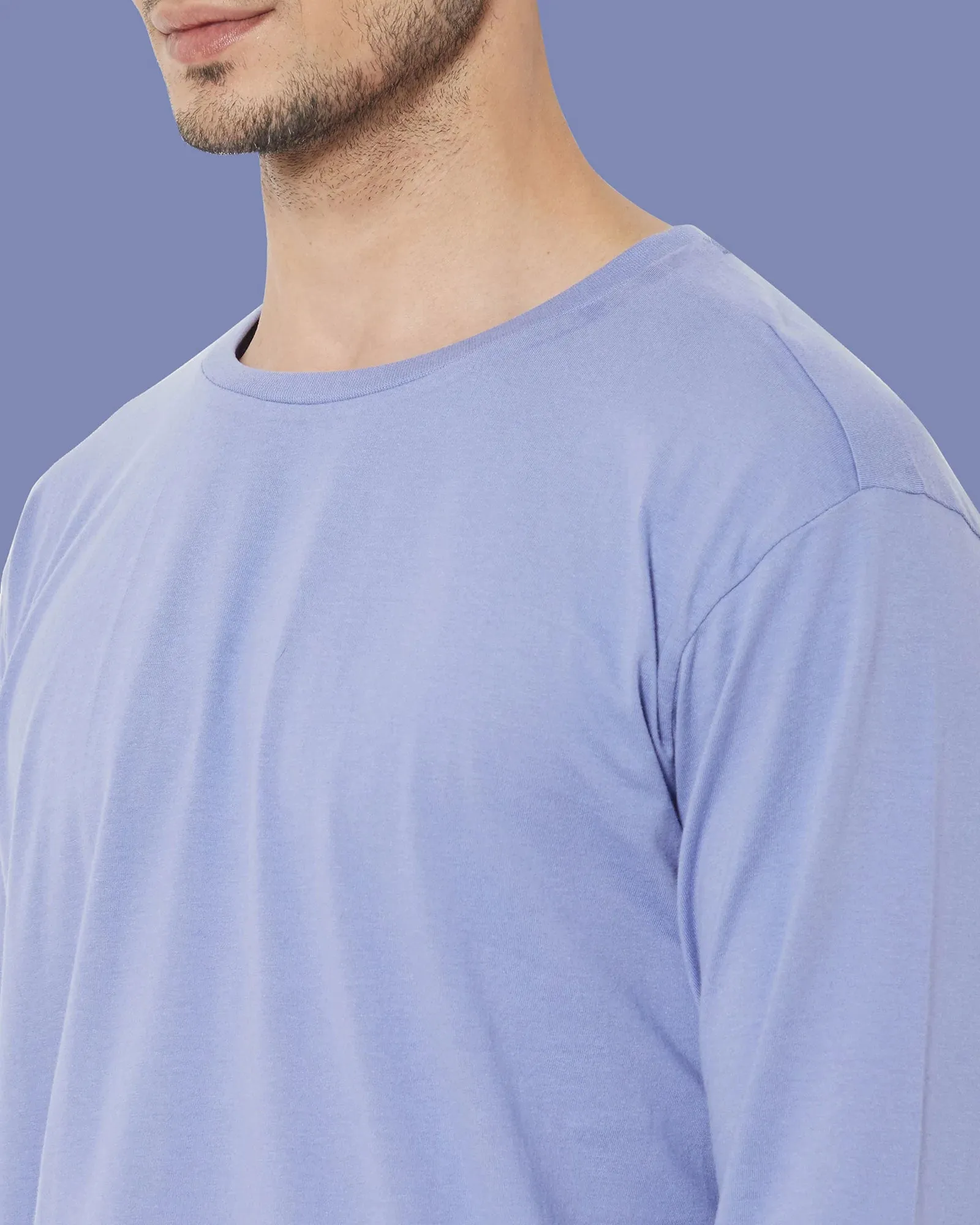 Full Sleeves Crew Neck: Periwinkle